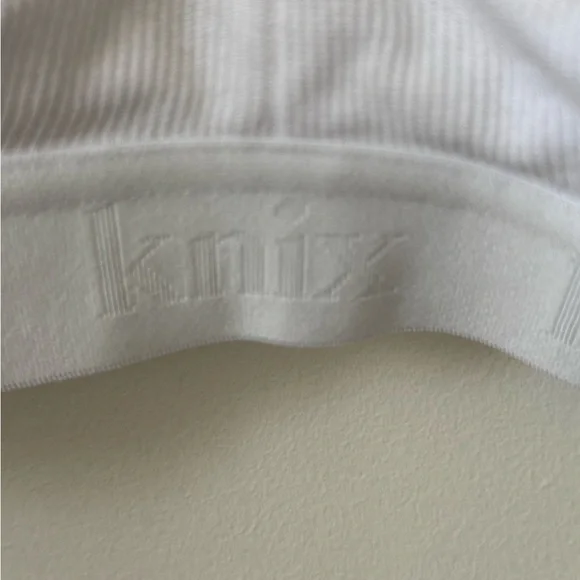 Knix White Ribbed Modal Bralette - Picture 4 of 8